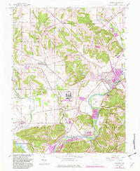 Shandon Ohio Historical topographic map, 1:24000 scale, 7.5 X 7.5 Minute, Year 1965