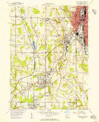 Sharon West Pennsylvania Historical topographic map, 1:24000 scale, 7.5 X 7.5 Minute, Year 1954