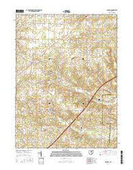 Shauck Ohio Current topographic map, 1:24000 scale, 7.5 X 7.5 Minute, Year 2016