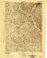 Shauck Ohio Historical topographic map, 1:62500 scale, 15 X 15 Minute, Year 1943