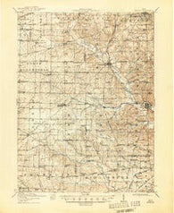 Shauck Ohio Historical topographic map, 1:62500 scale, 15 X 15 Minute, Year 1915