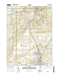 Shelby Ohio Current topographic map, 1:24000 scale, 7.5 X 7.5 Minute, Year 2016