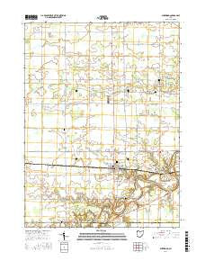 Sherwood Ohio Current topographic map, 1:24000 scale, 7.5 X 7.5 Minute, Year 2016