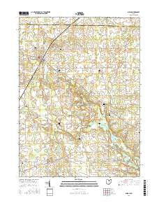 Shiloh Ohio Current topographic map, 1:24000 scale, 7.5 X 7.5 Minute, Year 2016