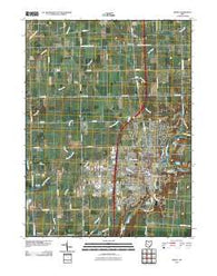 Sidney Ohio Historical topographic map, 1:24000 scale, 7.5 X 7.5 Minute, Year 2010