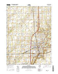 Sidney Ohio Current topographic map, 1:24000 scale, 7.5 X 7.5 Minute, Year 2016