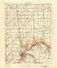 Sidney Ohio Historical topographic map, 1:62500 scale, 15 X 15 Minute, Year 1913