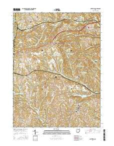 Smithfield Ohio Current topographic map, 1:24000 scale, 7.5 X 7.5 Minute, Year 2016