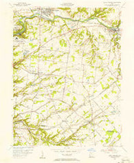 South Lebanon Ohio Historical topographic map, 1:24000 scale, 7.5 X 7.5 Minute, Year 1955