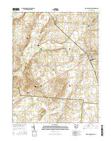 South Charleston Ohio Current topographic map, 1:24000 scale, 7.5 X 7.5 Minute, Year 2016