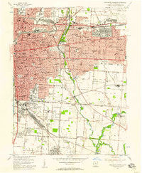 Southeast Columbus Ohio Historical topographic map, 1:24000 scale, 7.5 X 7.5 Minute, Year 1955