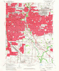 Southeast Columbus Ohio Historical topographic map, 1:24000 scale, 7.5 X 7.5 Minute, Year 1964