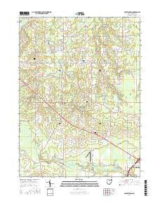 Southington Ohio Current topographic map, 1:24000 scale, 7.5 X 7.5 Minute, Year 2016