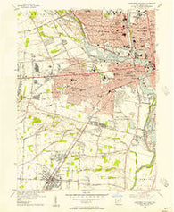 Southwest Columbus Ohio Historical topographic map, 1:24000 scale, 7.5 X 7.5 Minute, Year 1955