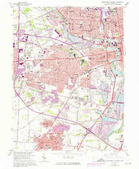 Southwest Columbus Ohio Historical topographic map, 1:24000 scale, 7.5 X 7.5 Minute, Year 1965