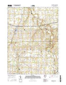 Spencerville Ohio Current topographic map, 1:24000 scale, 7.5 X 7.5 Minute, Year 2016