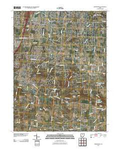 Springboro Ohio Historical topographic map, 1:24000 scale, 7.5 X 7.5 Minute, Year 2010