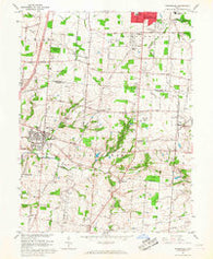 Springboro Ohio Historical topographic map, 1:24000 scale, 7.5 X 7.5 Minute, Year 1965