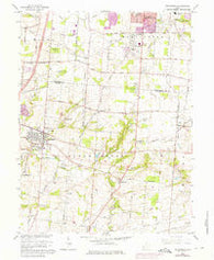 Springboro Ohio Historical topographic map, 1:24000 scale, 7.5 X 7.5 Minute, Year 1965