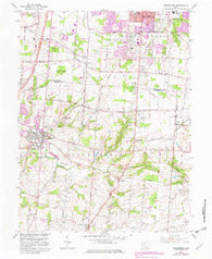 Springboro Ohio Historical topographic map, 1:24000 scale, 7.5 X 7.5 Minute, Year 1965