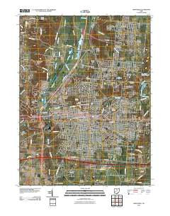 Springfield Ohio Historical topographic map, 1:24000 scale, 7.5 X 7.5 Minute, Year 2010