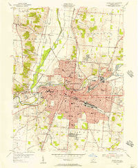 Springfield Ohio Historical topographic map, 1:24000 scale, 7.5 X 7.5 Minute, Year 1955
