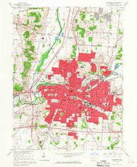 Springfield Ohio Historical topographic map, 1:24000 scale, 7.5 X 7.5 Minute, Year 1966