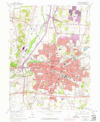Springfield Ohio Historical topographic map, 1:24000 scale, 7.5 X 7.5 Minute, Year 1966