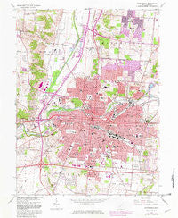 Springfield Ohio Historical topographic map, 1:24000 scale, 7.5 X 7.5 Minute, Year 1966