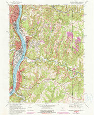 Steubenville East Ohio Historical topographic map, 1:24000 scale, 7.5 X 7.5 Minute, Year 1968