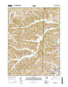 Sugarcreek Ohio Current topographic map, 1:24000 scale, 7.5 X 7.5 Minute, Year 2016