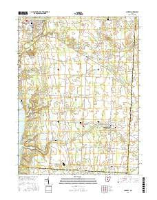 Sunbury Ohio Current topographic map, 1:24000 scale, 7.5 X 7.5 Minute, Year 2016