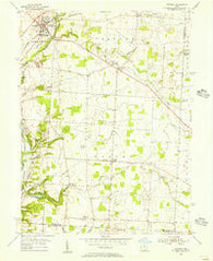 Sunbury Ohio Historical topographic map, 1:24000 scale, 7.5 X 7.5 Minute, Year 1955
