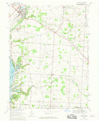 Sunbury Ohio Historical topographic map, 1:24000 scale, 7.5 X 7.5 Minute, Year 1967