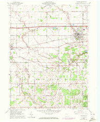 Swanton Ohio Historical topographic map, 1:24000 scale, 7.5 X 7.5 Minute, Year 1960