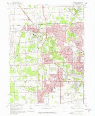 Sylvania Ohio Historical topographic map, 1:24000 scale, 7.5 X 7.5 Minute, Year 1965