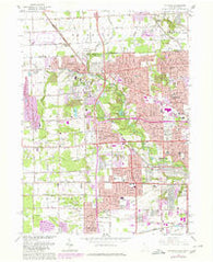 Sylvania Ohio Historical topographic map, 1:24000 scale, 7.5 X 7.5 Minute, Year 1965