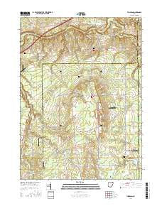 Thompson Ohio Current topographic map, 1:24000 scale, 7.5 X 7.5 Minute, Year 2016