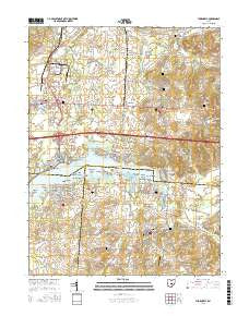 Thornville Ohio Current topographic map, 1:24000 scale, 7.5 X 7.5 Minute, Year 2016