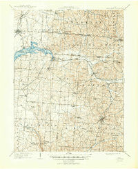 Thornville Ohio Historical topographic map, 1:62500 scale, 15 X 15 Minute, Year 1909