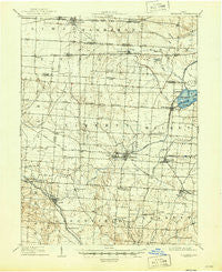 Thurston Ohio Historical topographic map, 1:62500 scale, 15 X 15 Minute, Year 1909