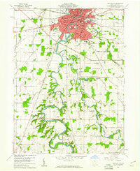 Tiffin South Ohio Historical topographic map, 1:24000 scale, 7.5 X 7.5 Minute, Year 1960