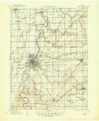Tiffin Ohio Historical topographic map, 1:62500 scale, 15 X 15 Minute, Year 1906