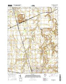 Tiffin North Ohio Current topographic map, 1:24000 scale, 7.5 X 7.5 Minute, Year 2016