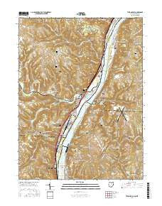 Tiltonsville Ohio Current topographic map, 1:24000 scale, 7.5 X 7.5 Minute, Year 2016
