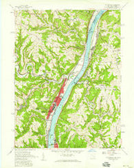 Tiltonsville Ohio Historical topographic map, 1:24000 scale, 7.5 X 7.5 Minute, Year 1957