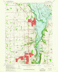Tipp City Ohio Historical topographic map, 1:24000 scale, 7.5 X 7.5 Minute, Year 1965