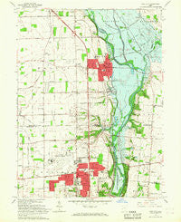 Tipp City Ohio Historical topographic map, 1:24000 scale, 7.5 X 7.5 Minute, Year 1965