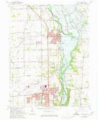 Tipp City Ohio Historical topographic map, 1:24000 scale, 7.5 X 7.5 Minute, Year 1965