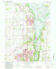 Tipp City Ohio Historical topographic map, 1:24000 scale, 7.5 X 7.5 Minute, Year 1965